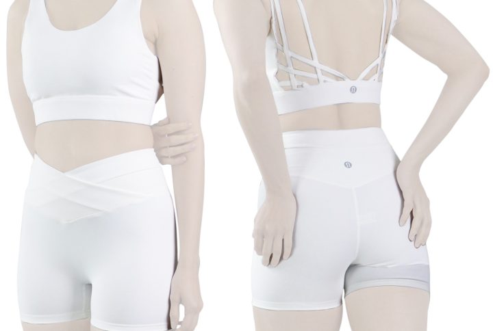 ست نیم تنه و کشاله بند ورزشی زنانه سفید